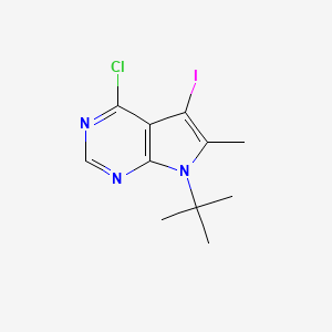 7-(tert-Butyl)-4-chloro-5-iodo-6-methyl-7H-pyrrolo[2,3-d]pyrimidine