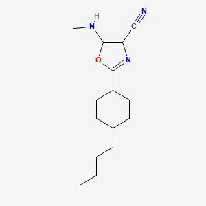 molecular formula C15H23N3O B1182741 2-(4-Butylcyclohexyl)-5-(methylamino)-1,3-oxazole-4-carbonitrile 