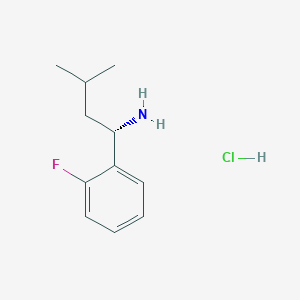 (1S)-1-(2-fluorophenyl)-3-methylbutan-1-amine hydrochloride