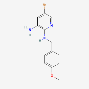 5-bromo-2-N-[(4-methoxyphenyl)methyl]pyridine-2,3-diamine