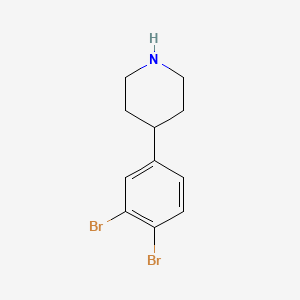 molecular formula C11H13Br2N B11827501 4-(3,4-Dibromophenyl)piperidine 