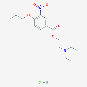 molecular formula C16H25ClN2O5 B11827552 2-(Diethylamino)ethyl 3-nitro-4-propoxybenzoate hydrochloride 