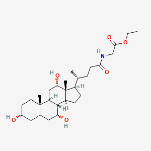 Ethyl N-((3alpha,7alpha,12alpha)-3,7,12-trihydroxy-24-oxocholan-24-yl)aminoacetate