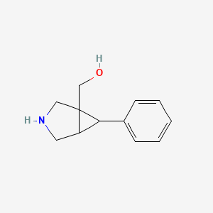 molecular formula C12H15NO B11827892 {6-Phenyl-3-azabicyclo[3.1.0]hexan-1-yl}methanol 