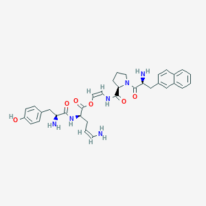 molecular formula C34H40N6O6 B118279 Tyr-c(orn-2-nal-pro-gly-) CAS No. 155919-39-4