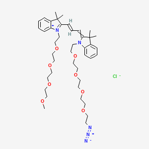 1-[2-[2-[2-[2-(2-azidoethoxy)ethoxy]ethoxy]ethoxy]ethyl]-2-[(E)-3-[1-[2-[2-[2-(2-methoxyethoxy)ethoxy]ethoxy]ethyl]-3,3-dimethylindol-1-ium-2-yl]prop-2-enylidene]-3,3-dimethylindole;chloride