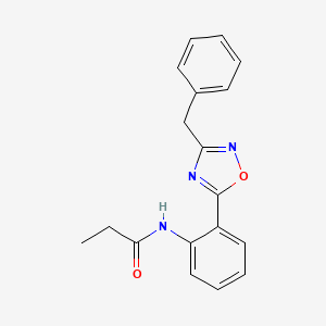 N-[2-(3-benzyl-1,2,4-oxadiazol-5-yl)phenyl]propanamide