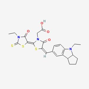 Thiazolidinylidene)-4-oxo-3-thiazolidineacetic acid