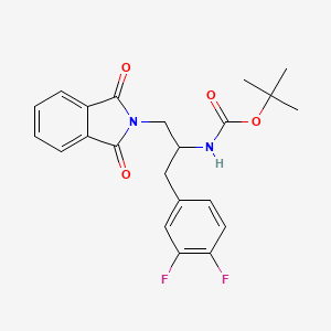 Carbamic acid, N-[(1S)-2-(3,4-difluorophenyl)-1-[(1,3-dihydro-1,3-dioxo-2H-isoindol-2-yl)methyl]ethyl]-, 1,1-dimethylethyl ester