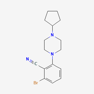 2-Bromo-6-(4-cyclopentylpiperazin-1-YL)benzonitrile