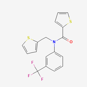 molecular formula C17H12F3NOS2 B1182843 N-(2-thienylmethyl)-N-[3-(trifluoromethyl)phenyl]thiophene-2-carboxamide 