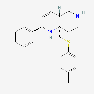 (2S,4aR,8aR)-8a-{[(4-methylphenyl)sulfanyl]methyl}-2-phenyl-1,2,4a,5,6,7,8,8a-octahydro-1,6-naphthyridine