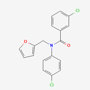 3-chloro-N-(4-chlorophenyl)-N-(furan-2-ylmethyl)benzamide