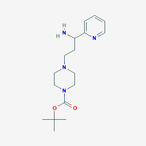 tert-Butyl 4-(3-amino-3-(pyridin-2-yl)propyl)piperazine-1-carboxylate