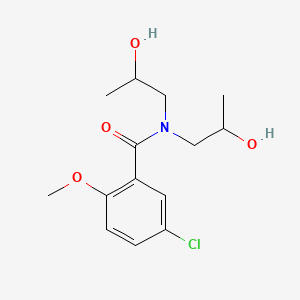 molecular formula C14H20ClNO4 B1182848 5-chloro-N,N-bis(2-hydroxypropyl)-2-methoxybenzamide 
