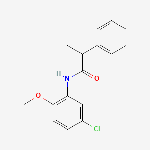 molecular formula C16H16ClNO2 B1182851 N-(5-chloro-2-methoxyphenyl)-2-phenylpropanamide 