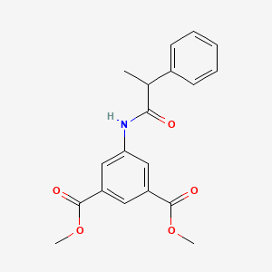 molecular formula C19H19NO5 B1182857 Dimethyl 5-[(2-phenylpropanoyl)amino]isophthalate 