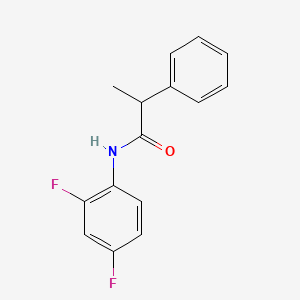 molecular formula C15H13F2NO B1182861 N-(2,4-difluorophenyl)-2-phenylpropanamide 