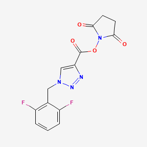 1H-1,2,3-Triazole-4-carboxylic acid, 1-[(2,6-difluorophenyl)methyl]-, 2,5-dioxo-1-pyrrolidinyl ester