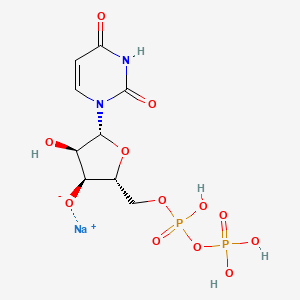 sodium;(2R,3S,4R,5R)-5-(2,4-dioxopyrimidin-1-yl)-4-hydroxy-2-[[hydroxy(phosphonooxy)phosphoryl]oxymethyl]oxolan-3-olate