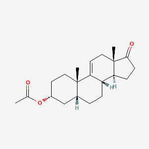 molecular formula C21H30O3 B11828832 (3R,5R,8S,10S,13S,14S)-10,13-Dimethyl-17-oxo-2,3,4,5,6,7,8,10,12,13,14,15,16,17-tetradecahydro-1H-cyclopenta[a]phenanthren-3-yl acetate 