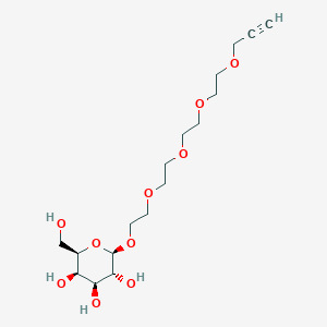 molecular formula C17H30O10 B11828856 Propargyl-PEG4-beta-D-glucose 