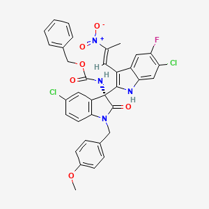 benzyl (R,E)-(5-chloro-3-(6-chloro-5-fluoro-3-(2-nitroprop-1-en-1-yl)-1H-indol-2-yl)-1-(4-methoxybenzyl)-2-oxoindolin-3-yl)carbamate