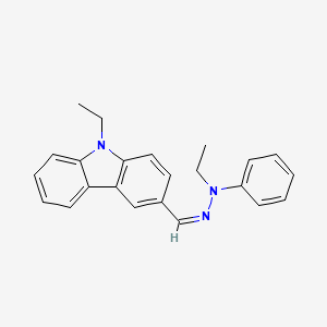 N-ethyl-N-[(Z)-(9-ethylcarbazol-3-yl)methylideneamino]aniline