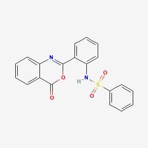 N-[2-(4-oxo-3,1-benzoxazin-2-yl)phenyl]benzenesulfonamide