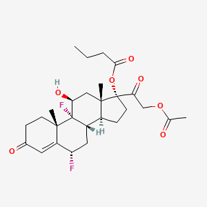 (6S,8S,9R,10S,11S,13S,14S,17R)-17-(2-acetoxyacetyl)-6,9-difluoro-11-hydroxy-10,13-dimethyl-3-oxo-2,3,6,7,8,9,10,11,12,13,14,15,16,17-tetradecahydro-1H-cyclopenta[a]phenanthren-17-yl butyrate