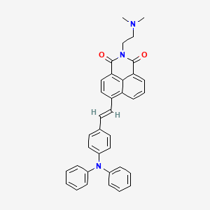 molecular formula C36H31N3O2 B11829222 1H-Benz[de]isoquinoline-1,3(2H)-dione, 2-[2-(dimethylamino)ethyl]-6-[2-[4-(diphenylamino)phenyl]ethenyl]- 