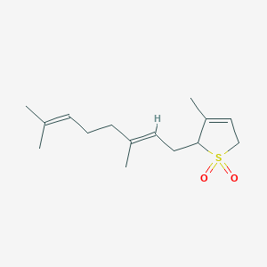 molecular formula C15H24O2S B11829227 (E)-2-(3,7-Dimethyl-2,6-octadienyl)-2,5-dihydro-3-methyl-thiophene 1,1-Dioxide 