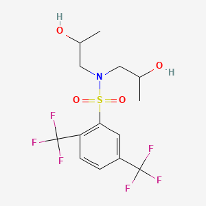 molecular formula C14H17F6NO4S B1182924 N,N-bis(2-hydroxypropyl)-2,5-bis(trifluoromethyl)benzenesulfonamide 