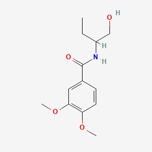 molecular formula C13H19NO4 B1182930 N-[1-(hydroxymethyl)propyl]-3,4-dimethoxybenzamide 