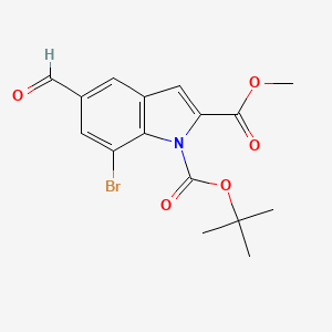 1-(tert-Butyl) 2-methyl 7-bromo-5-formyl-1H-indole-1,2-dicarboxylate