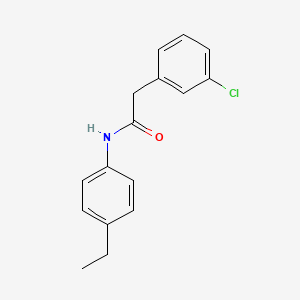 2-(3-chlorophenyl)-N-(4-ethylphenyl)acetamide