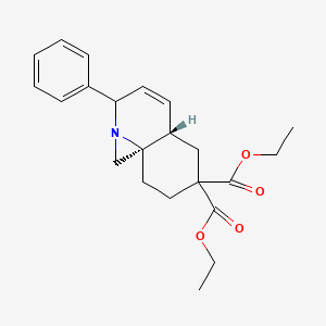 diethyl (5aS,9aR)-3-phenyl-5a,6,8,9-tetrahydro-1H-azirino[2,1-j]quinoline-7,7(3H)-dicarboxylate