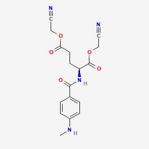 L-Glutamic acid, N-[4-(methylamino)benzoyl]-, 1,5-bis(cyanomethyl) ester