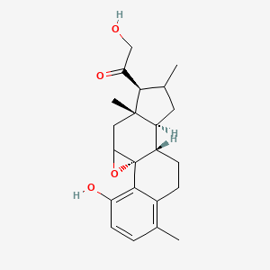 2-hydroxy-1-[(1R,10S,11S,14S,15S)-3-hydroxy-6,13,15-trimethyl-18-oxapentacyclo[8.8.0.01,17.02,7.011,15]octadeca-2,4,6-trien-14-yl]ethanone