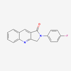 molecular formula C17H11FN2O B1183026 2-(4-fluorophenyl)-2,3-dihydro-1H-pyrrolo[3,4-b]quinolin-1-one 