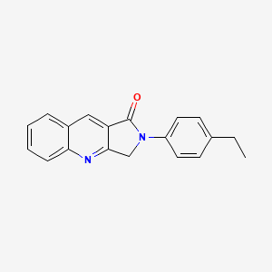 molecular formula C19H16N2O B1183027 2-(4-ethylphenyl)-2,3-dihydro-1H-pyrrolo[3,4-b]quinolin-1-one 