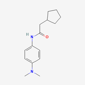 molecular formula C15H22N2O B1183041 2-cyclopentyl-N-[4-(dimethylamino)phenyl]acetamide 