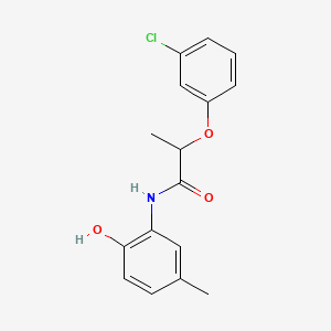 2-(3-chlorophenoxy)-N-(2-hydroxy-5-methylphenyl)propanamide