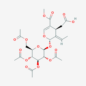 2-[(2S,3E,4S)-3-ethylidene-5-methoxycarbonyl-2-[(2S,3R,4S,5R,6R)-3,4,5-triacetyloxy-6-(acetyloxymethyl)oxan-2-yl]oxy-4H-pyran-4-yl]acetic acid