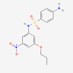 molecular formula C15H17N3O5S B1183057 4-amino-N-(3-nitro-5-propoxyphenyl)benzenesulfonamide 