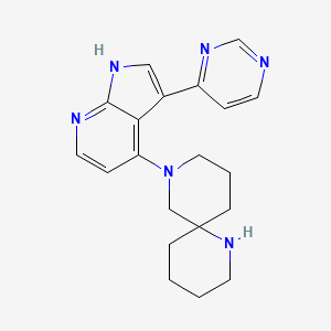 8-[3-(pyrimidin-4-yl)-1H-pyrrolo[2,3-b]pyridin-4-yl]-1,8-diazaspiro[5.5]undecane