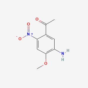 molecular formula C9H10N2O4 B1183065 1-(5-Amino-4-methoxy-2-nitrophenyl)ethanone 