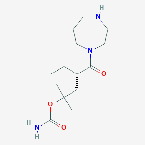 molecular formula C15H29N3O3 B11830665 (R)-4-(1,4-Diazepane-1-carbonyl)-2,5-dimethylhexan-2-yl carbamate 