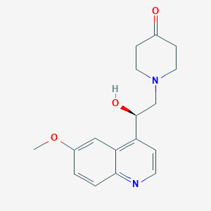 1-[(2R)-2-Hydroxy-2-(6-methoxyquinolin-4-yl)ethyl]piperidin-4-one