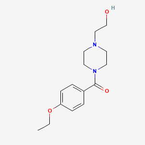 molecular formula C15H22N2O3 B1183086 2-[4-(4-Ethoxybenzoyl)-1-piperazinyl]ethanol 